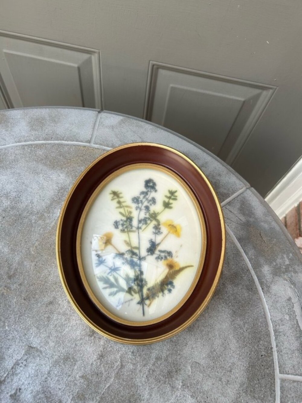 Pressed Botanical Prints, Oval Frame Wall Art - Picture 3 of 8
